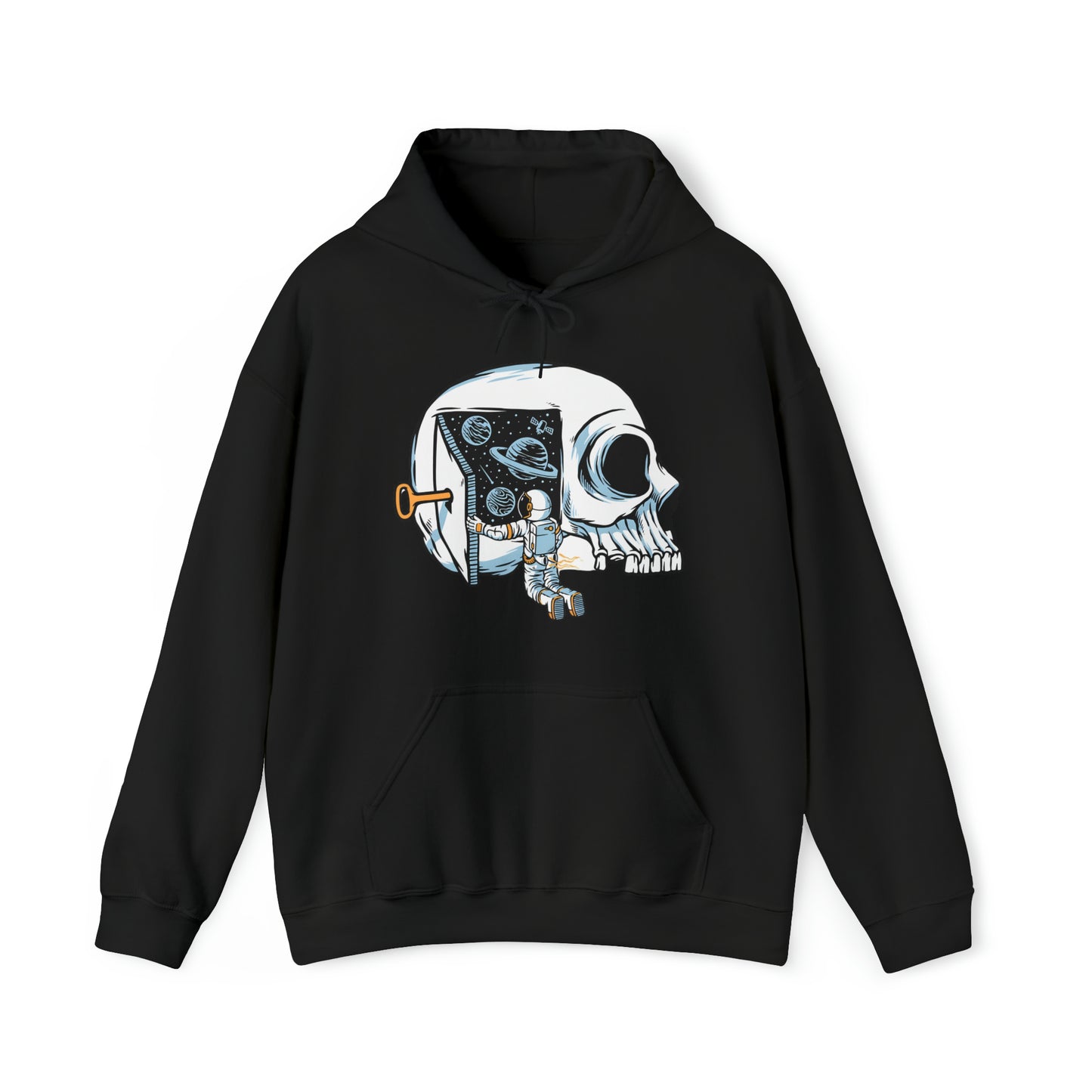 Sudadera con capucha unisex Heavy Blend™ - Los astronautas piensan en abrir las puertas del universo