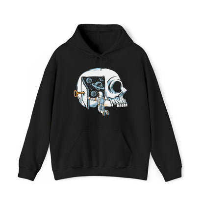 Sudadera con capucha unisex Heavy Blend™ - Los astronautas piensan en abrir las puertas del universo