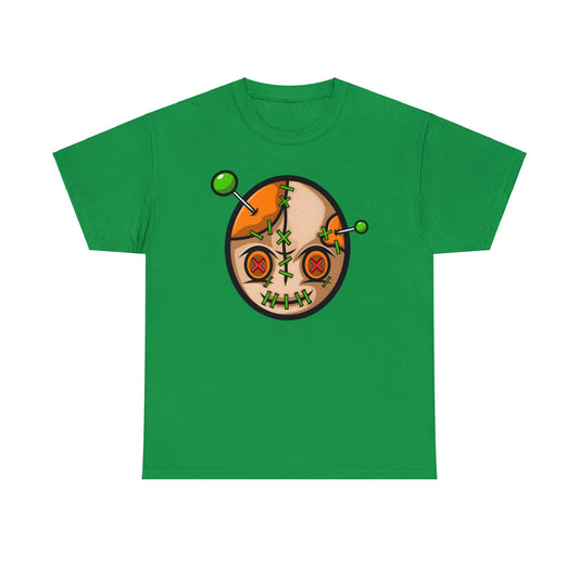 Camiseta unisex de algodón pesado - Cara vudú con alfileres