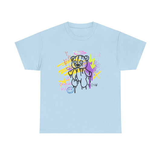 Camiseta unisex de algodón pesado - Graffiti Bear cambia las reglas