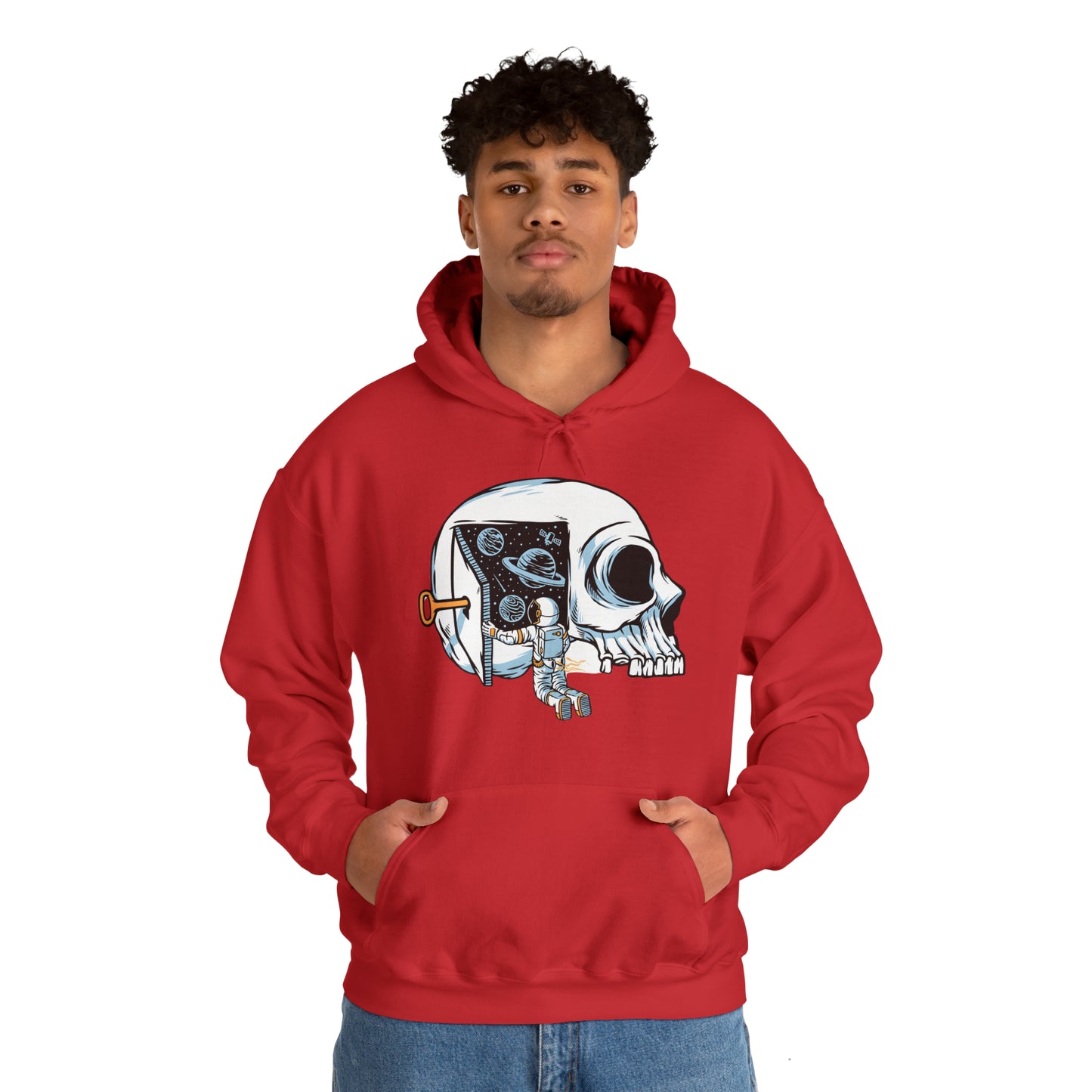 Sudadera con capucha unisex Heavy Blend™ - Los astronautas piensan en abrir las puertas del universo