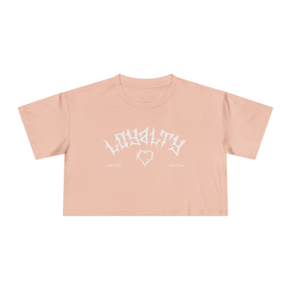 Loyalty Women’s Crop Tee - Bold Graphic Top for Casual Style, Trendy Apparel, Gift for Her, Everyday Wear, Summer Fashion