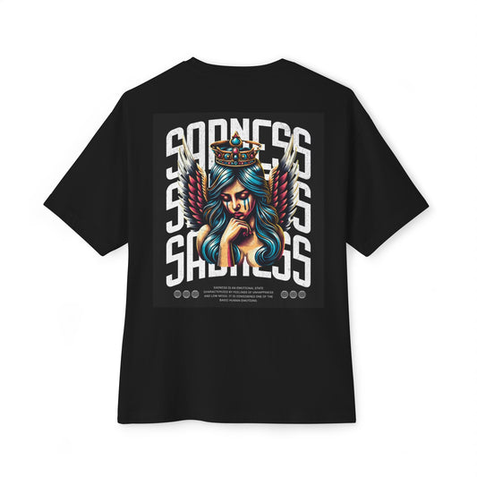 Sadness Artistic Oversized Tee – Unique Graphic T-Shirt for Casual Vibes, Fashion Statement Tee