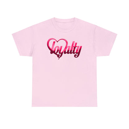 Camiseta unisex de algodón pesado - Corazón rosa de lealtad