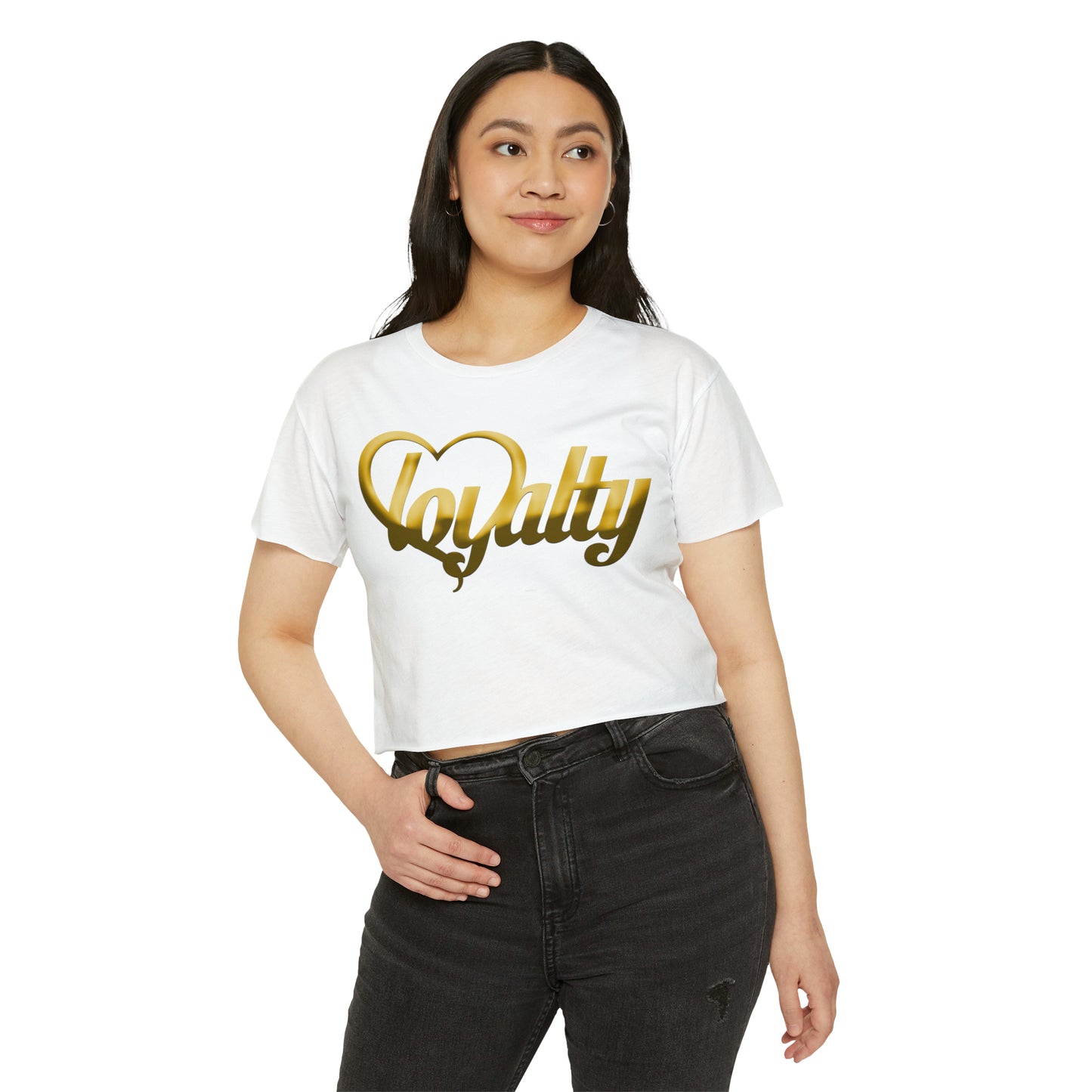 Crop top de festival para mujer - Gold Heart Of Loyalty