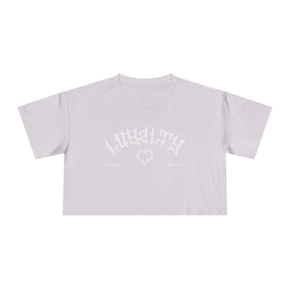Loyalty Women’s Crop Tee - Bold Graphic Top for Casual Style, Trendy Apparel, Gift for Her, Everyday Wear, Summer Fashion
