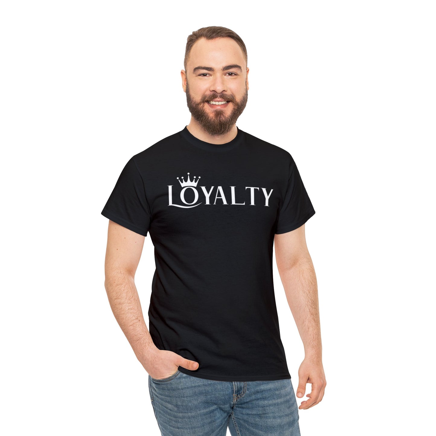 Camiseta unisex de algodón pesado - Reina la lealtad blanca