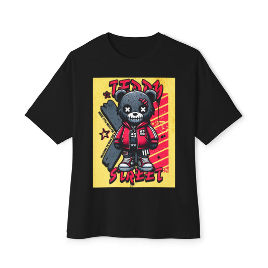 Teddy Trendy Graphic Tee, Oversized T-Shirt with Street Art Design