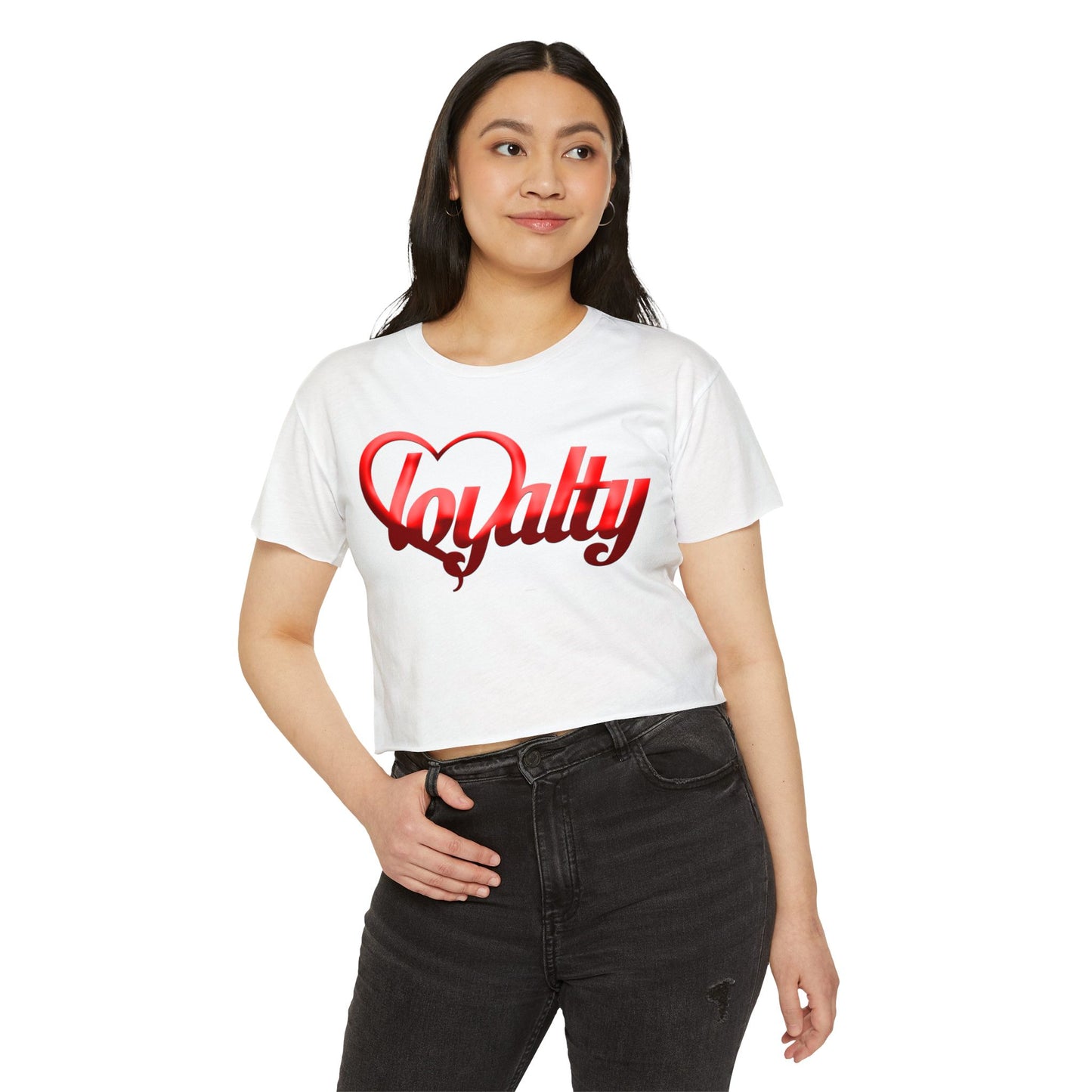 Crop top de festival para mujer - Red Heart Of Loyalty