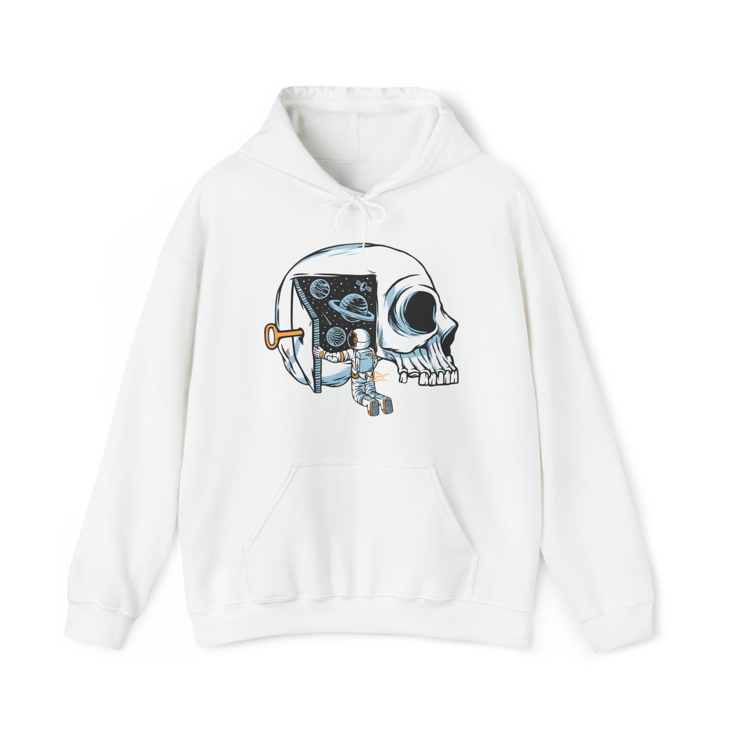 Sudadera con capucha unisex Heavy Blend™ - Los astronautas piensan en abrir las puertas del universo