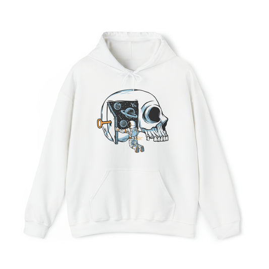 Sudadera con capucha unisex Heavy Blend™ - Los astronautas piensan en abrir las puertas del universo