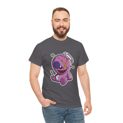 Camiseta unisex de algodón pesado - Alfileres y parches de muñeca vudú