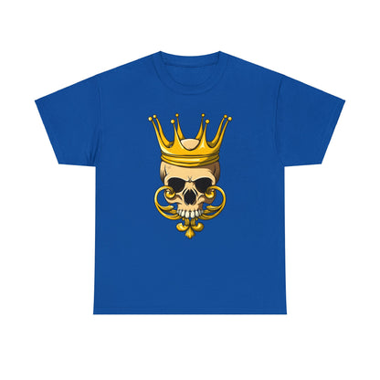 Camiseta unisex de algodón pesado - Calavera con corona dorada