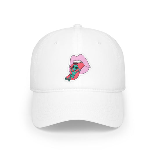 Gorra de béisbol de perfil bajo - Alien sobre la lengua