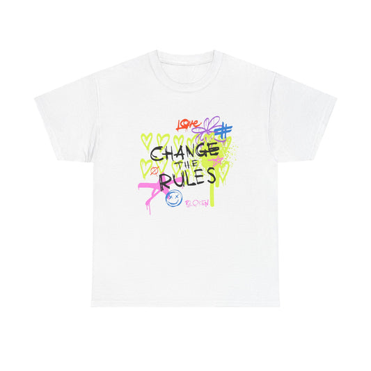Camiseta unisex de algodón pesado - reglas de cambio de graffiti