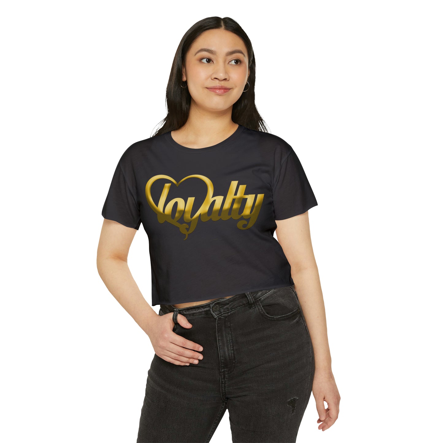 Crop top de festival para mujer - Gold Heart Of Loyalty