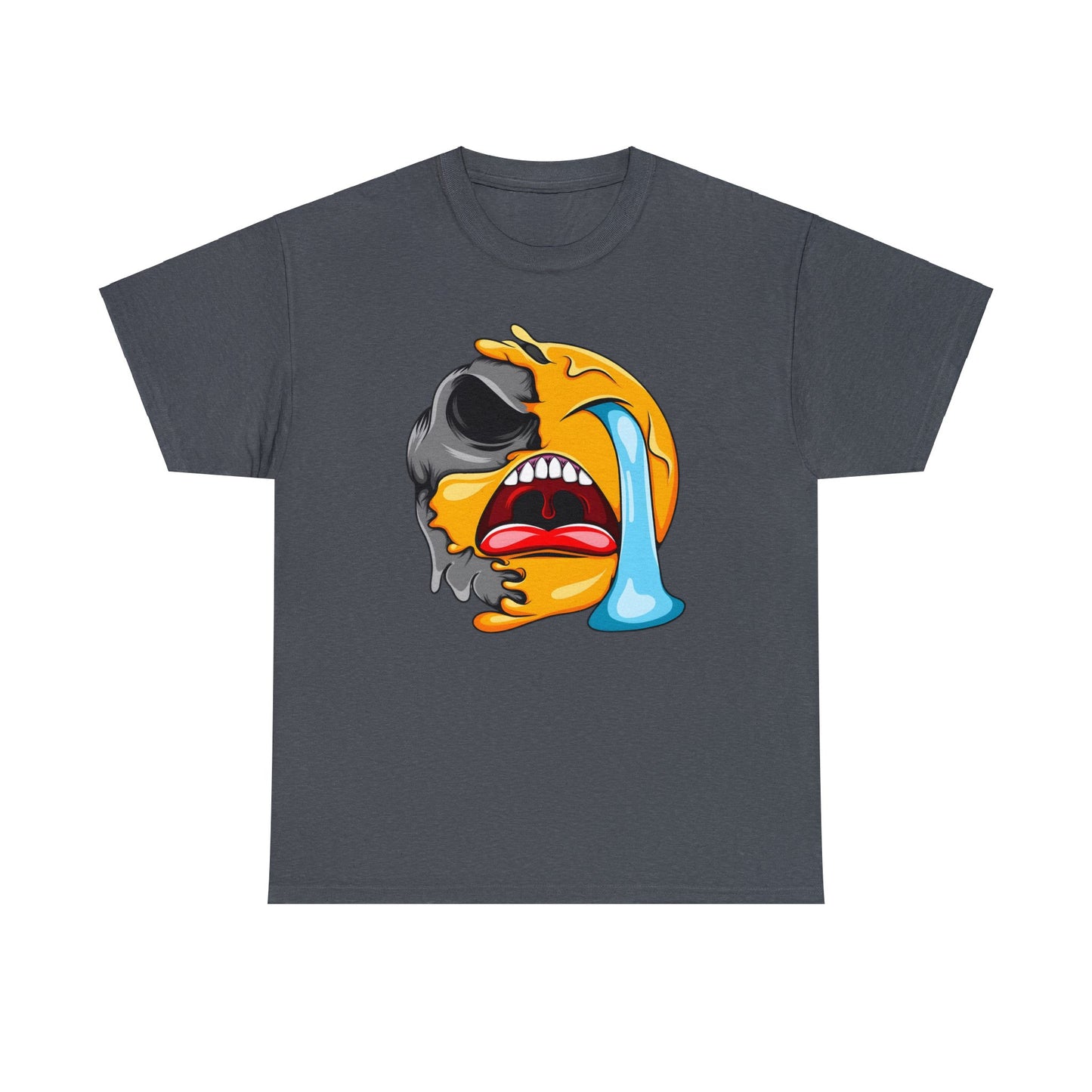 Camiseta unisex de algodón pesado - Expresión confusa con cara llorando