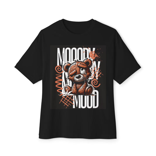 Moody Bear Unisex Oversized Boxy Tee - Cute Graphic Tee, Casual Fashion
