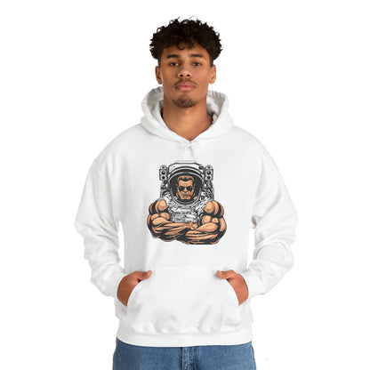 Sudadera con capucha unisex Heavy Blend™ - Culturista con traje de astronauta