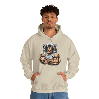Sudadera con capucha unisex Heavy Blend™ - Culturista con traje de astronauta