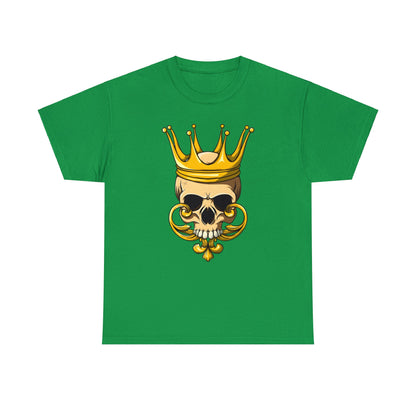 Camiseta unisex de algodón pesado - Calavera con corona dorada