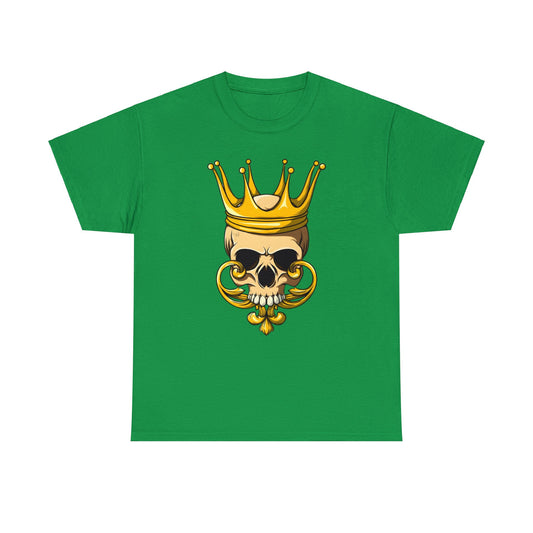 Camiseta unisex de algodón pesado - Calavera con corona dorada