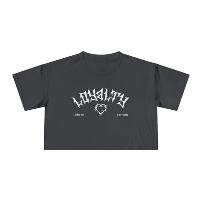 Loyalty Women’s Crop Tee - Bold Graphic Top for Casual Style, Trendy Apparel, Gift for Her, Everyday Wear, Summer Fashion