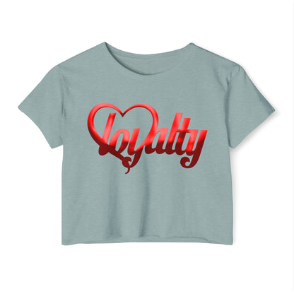 Crop top de festival para mujer - Red Heart Of Loyalty