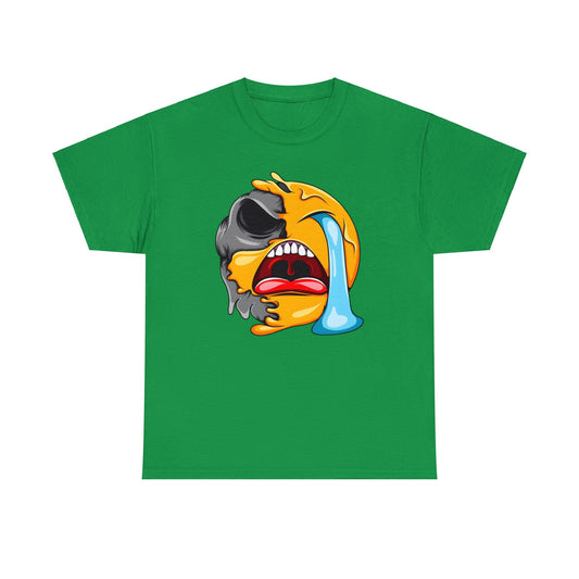 Camiseta unisex de algodón pesado - Expresión confusa con cara llorando