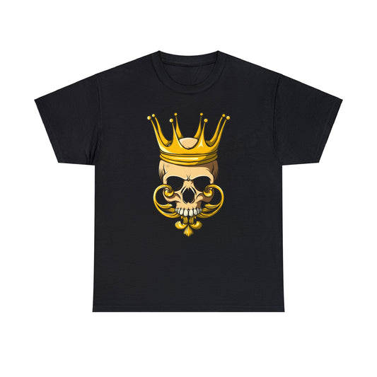 Camiseta unisex de algodón pesado - Calavera con corona dorada
