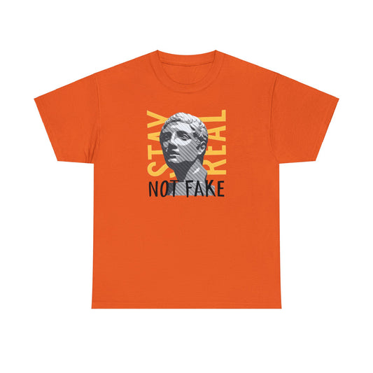 Camiseta unisex de algodón pesado - La estatua griega se mantiene real, no falsa