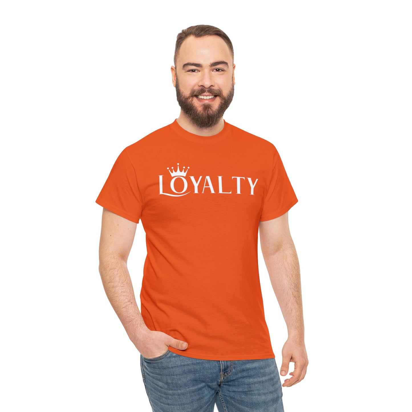 Camiseta unisex de algodón pesado - Reina la lealtad blanca