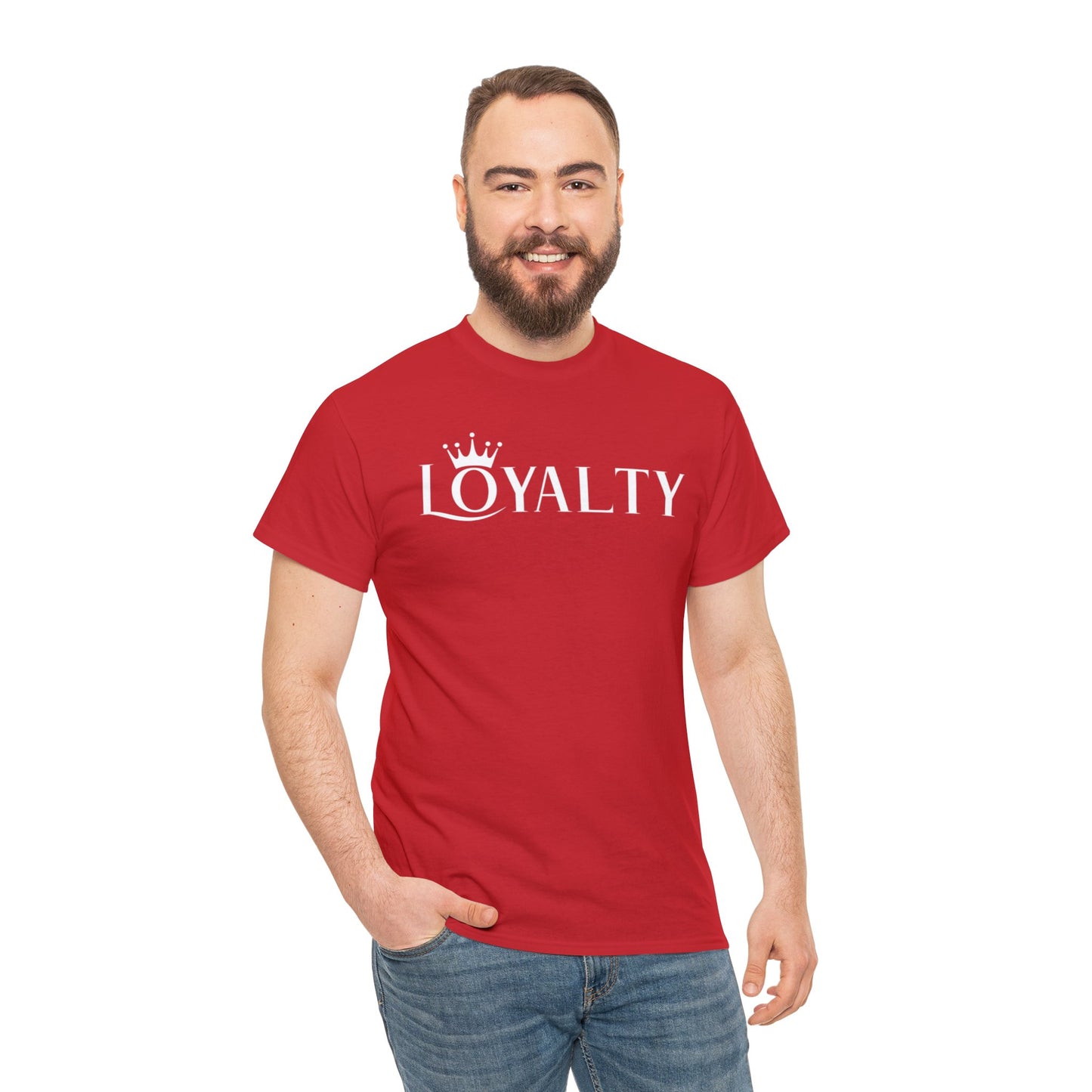 Camiseta unisex de algodón pesado - Reina la lealtad blanca