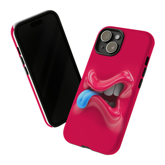 Tough Cases Apple iPhone - Boca abstracta, lengua, azul