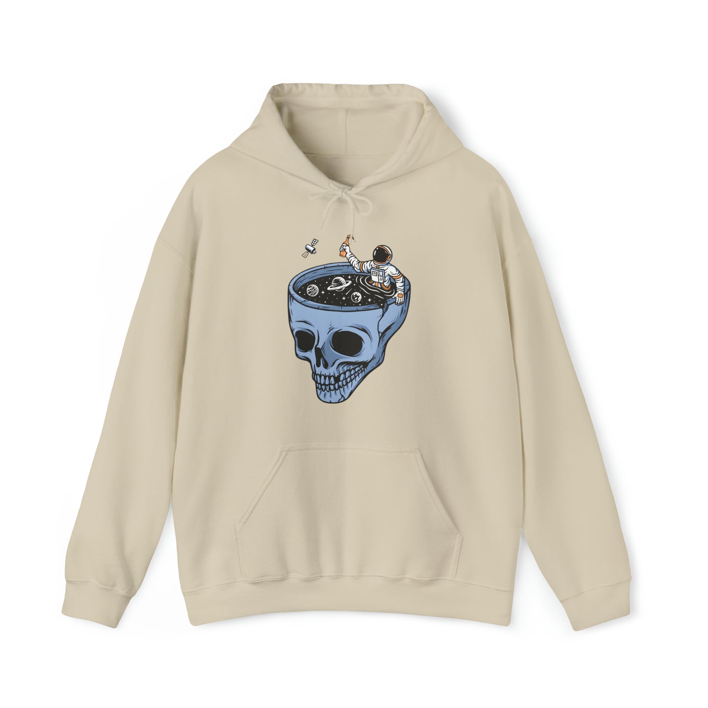 Sudadera con capucha unisex Heavy Blend™ - Astronautas en la piscina de calaveras