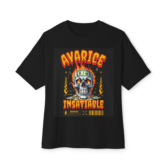 Avarice Insatiable Graphic Tee - Unisex Oversized Boxy T-Shirt