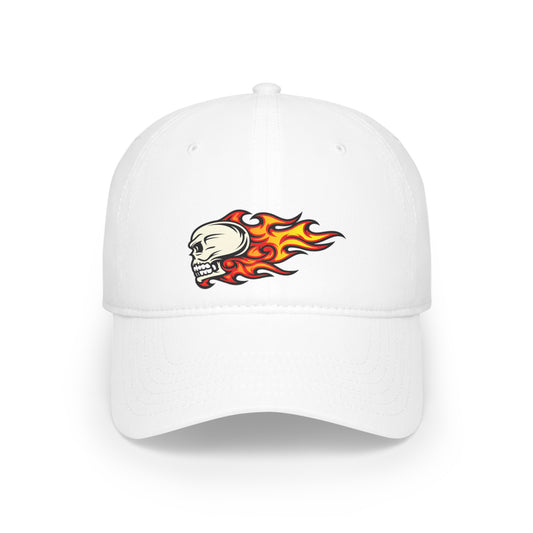 Gorra de béisbol de perfil bajo - Calavera ardiente