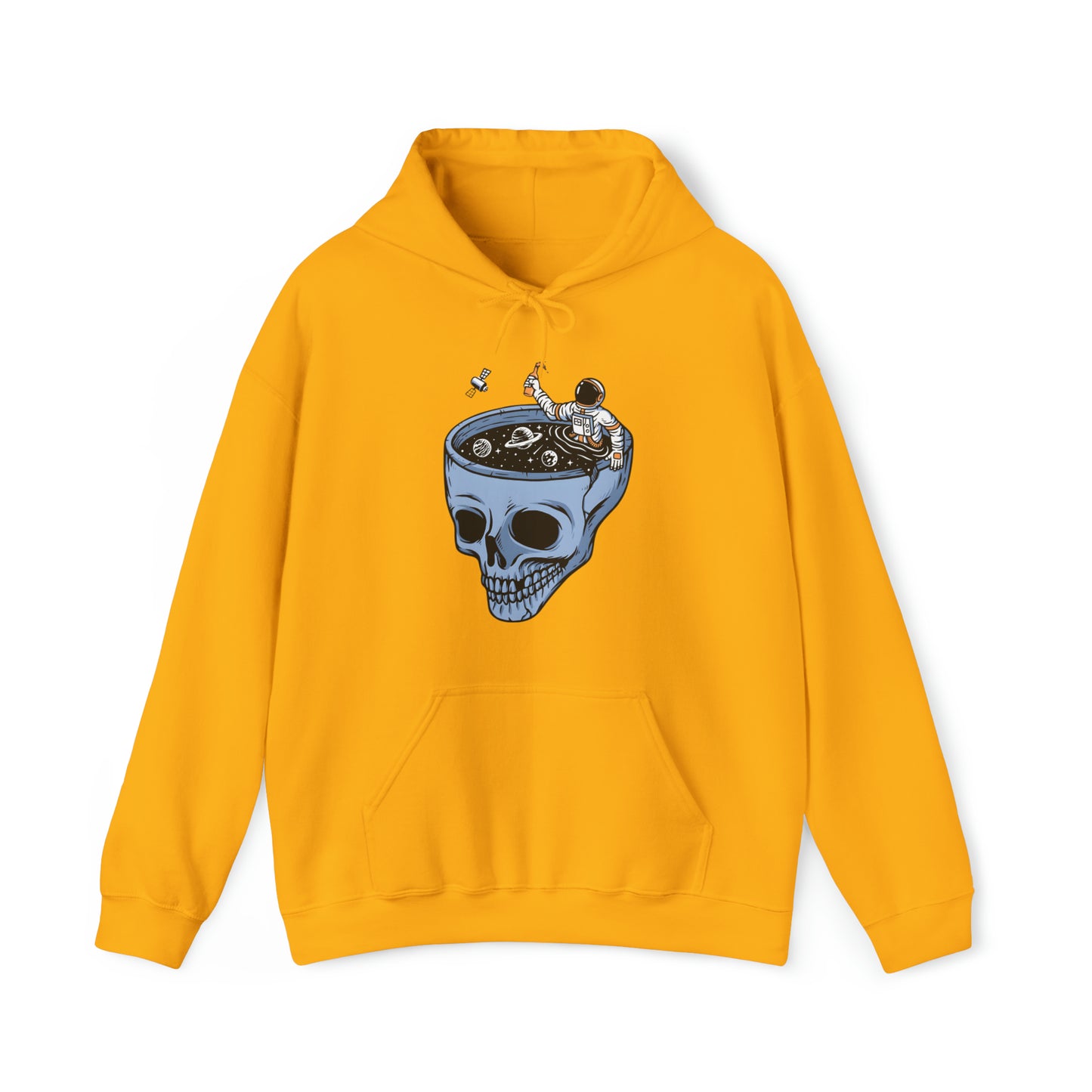 Sudadera con capucha unisex Heavy Blend™ - Astronautas en la piscina de calaveras