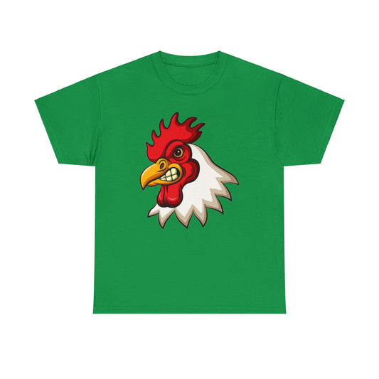 Camiseta unisex de algodón pesado - Cabeza de gallo de pollo