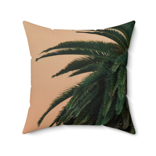Almohada cuadrada de poliéster hilado - Tropical No Wahala