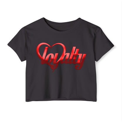 Crop top de festival para mujer - Red Heart Of Loyalty