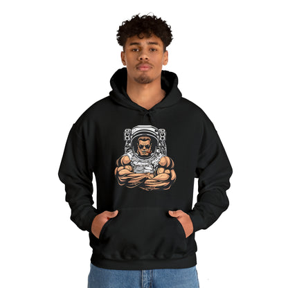 Sudadera con capucha unisex Heavy Blend™ - Culturista con traje de astronauta