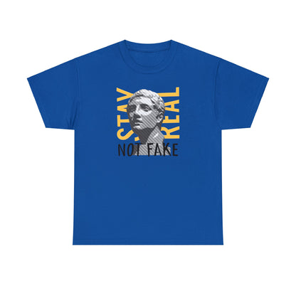 Camiseta unisex de algodón pesado - La estatua griega se mantiene real, no falsa