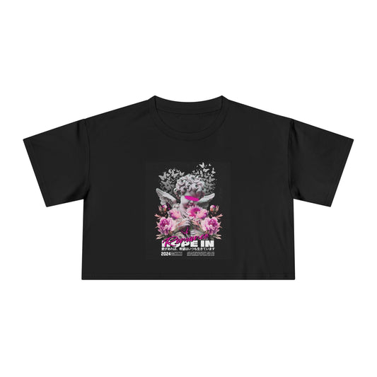 Floral Graphic Women's Crop Tee - Trendy Summer Fashion, Gift for Her, Festival Outfit