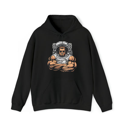 Sudadera con capucha unisex Heavy Blend™ - Culturista con traje de astronauta