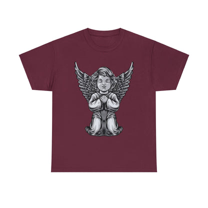 Camiseta unisex de algodón pesado - Estatua del ángel bebé