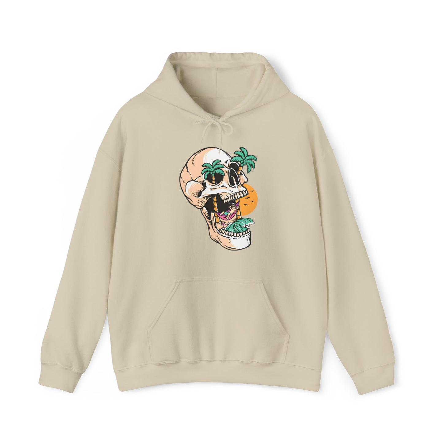 Sudadera con capucha unisex Heavy Blend™ - Skull Island Beach
