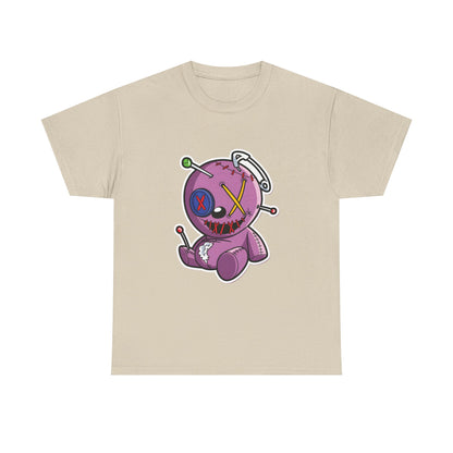 Camiseta unisex de algodón pesado - Alfileres y parches de muñeca vudú