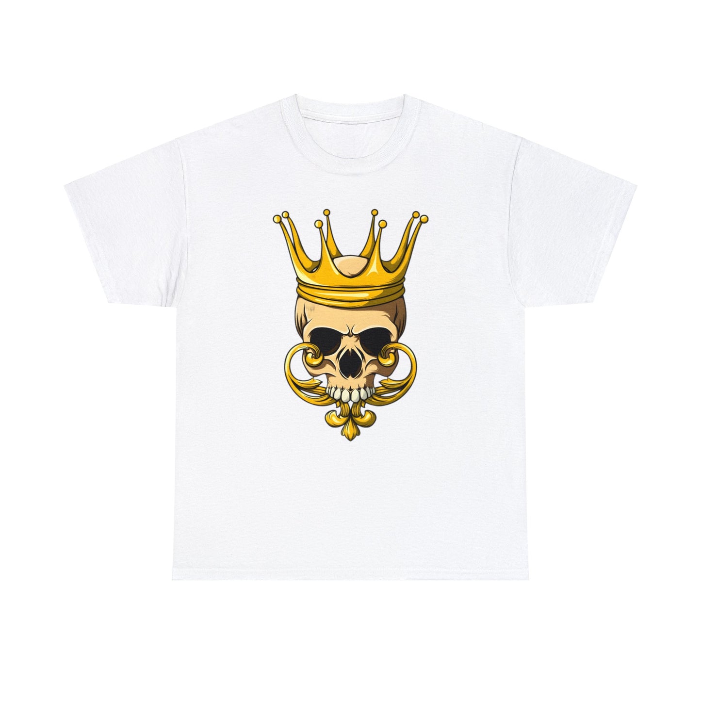 Camiseta unisex de algodón pesado - Calavera con corona dorada
