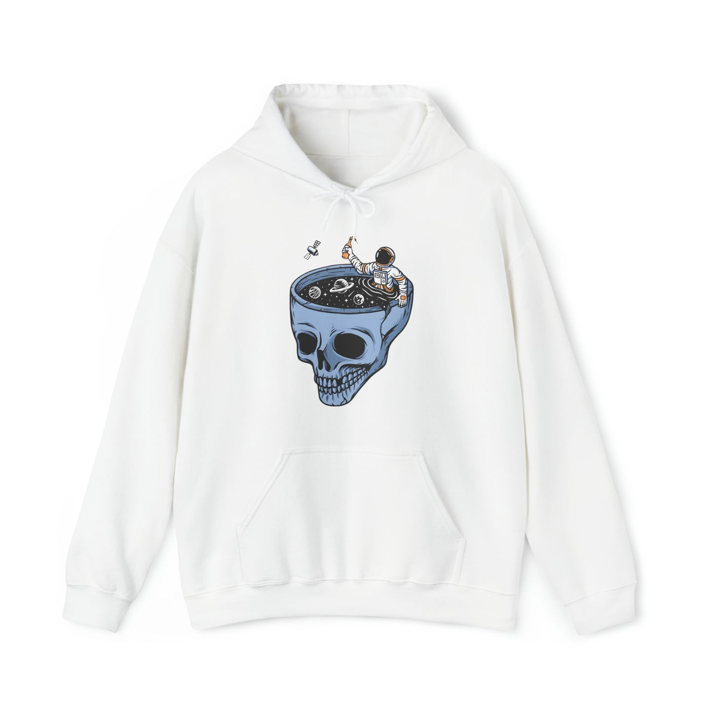 Sudadera con capucha unisex Heavy Blend™ - Astronautas en la piscina de calaveras